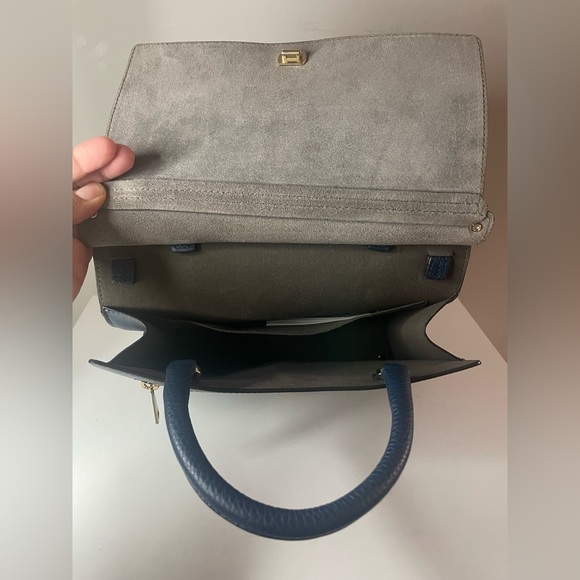 Furla Blue Leather Handbag - Picture 4 of 10